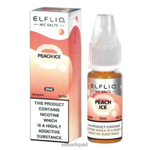 ELFBAR- V2020186 elf bar liquid vaprioelfliq nic salts - broskvový led - 10ml-20 mg/ml