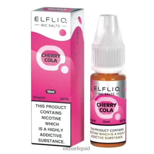 ELFBAR- V2020196 elf bar liquid vaprioelfliq nic salts - cherry cola - 10ml-10 mg/ml