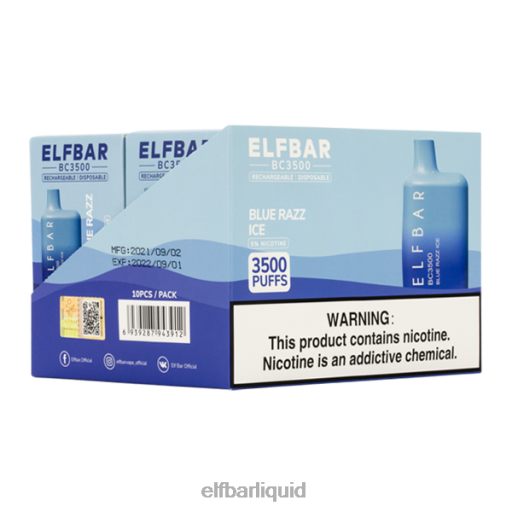 ELFBAR- V2020288 elf bar 4000 czblue razz ice 3500 konzumní - jednotlivě - 50 mg