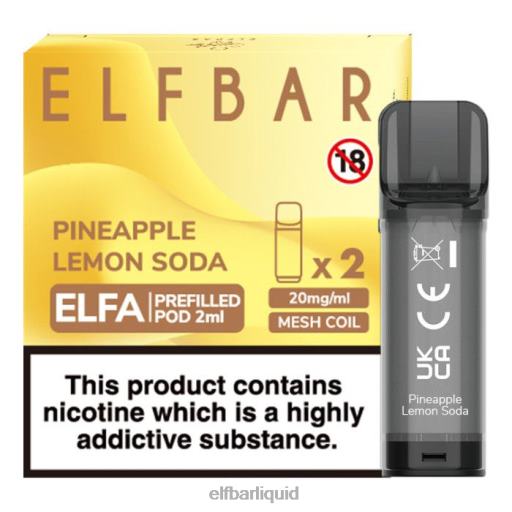 ELFBAR- V2020134 elf bar cz ananasová citronová soda elfa předplněný pod - 2 ml - 20 mg (2 balení)