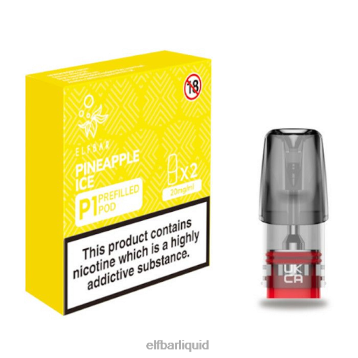 ELFBAR- V2020151 elf bar liquidMate 500 p1 předplněné lusky - 20 mg (2 balení) ananasový led