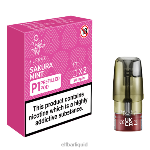 ELFBAR- V2020167 elf bar 5000 czMate 500 p1 předplněné lusky - 20 mg (2 balení) máta sakura