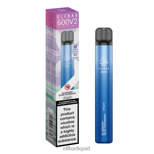 ELFBAR- V202010 elf bar 600 cz borůvka kyselá malina Jednorázová vapka 600v2 - 20 mg