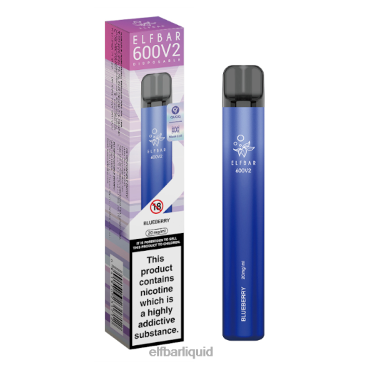 ELFBAR- V20201 elf bar liquid borůvka Jednorázová vapka 600v2 - 20 mg
