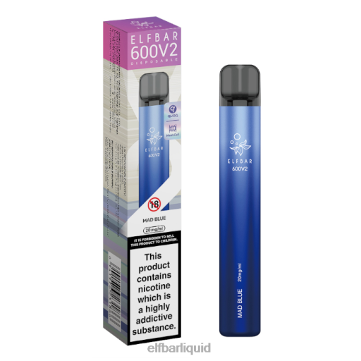 ELFBAR- V202020 elf bar 600 cz šílená modrá Jednorázová vapka 600v2 - 20 mg