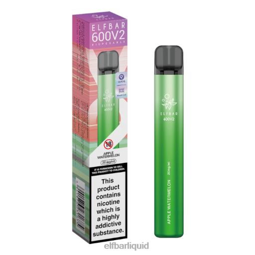 ELFBAR- V202021 elf bar liquid jablkový meloun Jednorázová vapka 600v2 - 20 mg