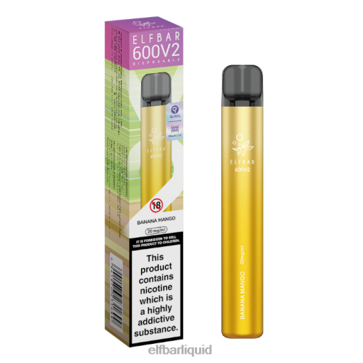 ELFBAR- V202022 elf bar elfa banán mango Jednorázová vapka 600v2 - 20 mg