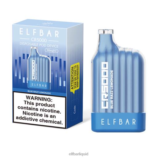 ELFBAR- V2020321 elf bar liquid modrá razz limonáda nejlepší příchuť jednorázový vape cr5000 blue razz