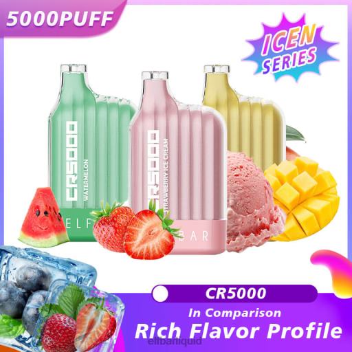 ELFBAR- V2020322 elf bar elfa broskvový led nejlepší příchuť jednorázový vape cr5000 led série