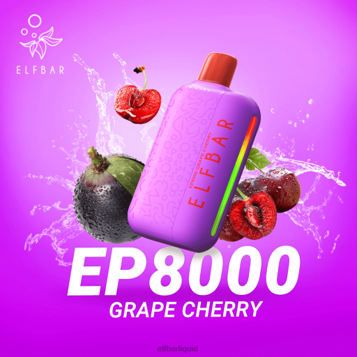 ELFBAR- V2020359 elf bar 7000 cz hroznová třešeň jednorázové vapky nové ep8000 potahy
