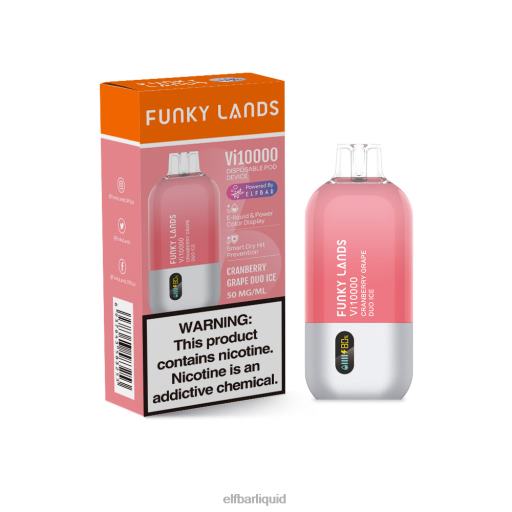 ELFBAR- V2020451 elf bar liquid aloe hroznový funky lands nejlepší příchuť jednorázový vape vi10000 grape series